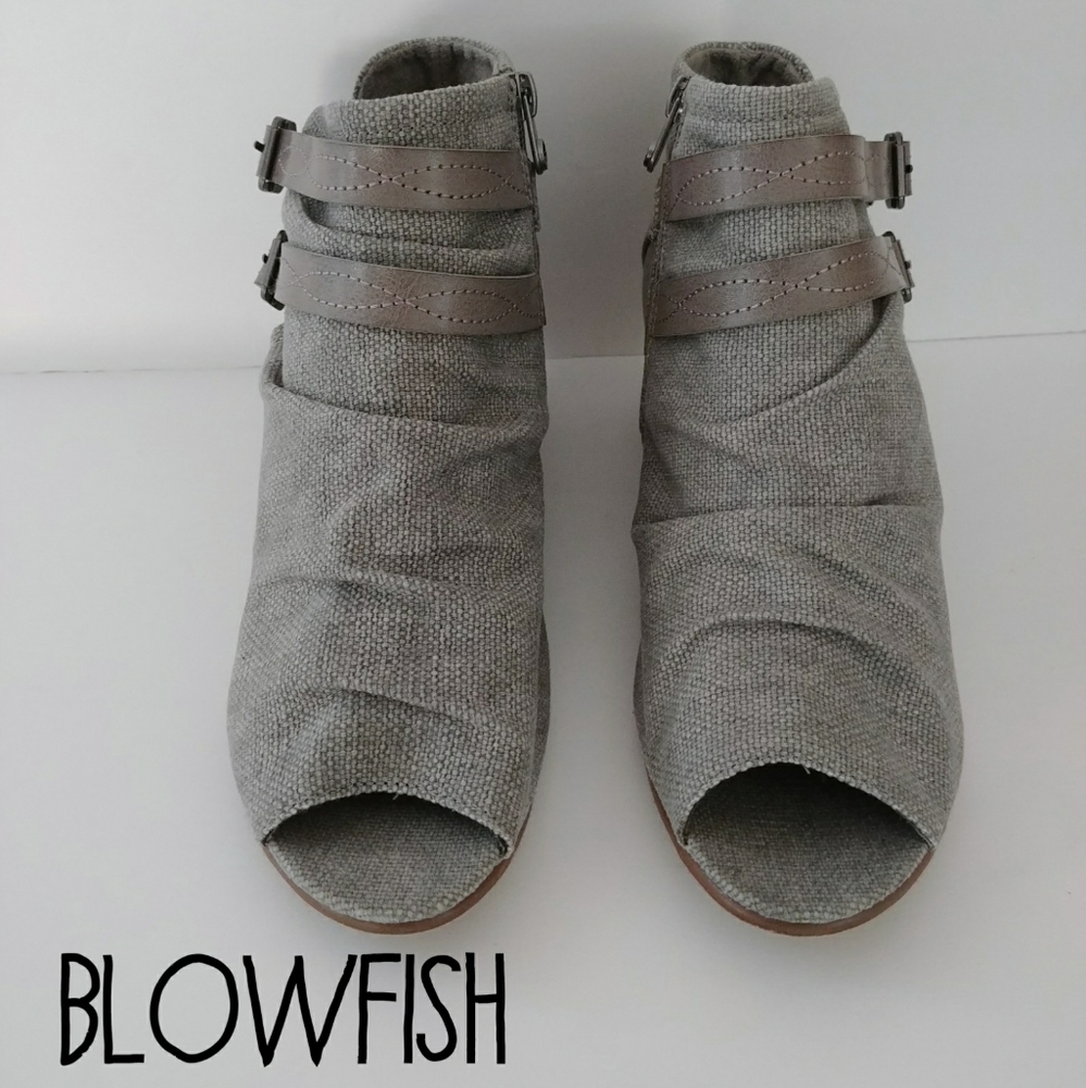Blowfish | Peep Toe Wedge Booties